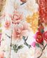成人式振袖[キレイ系]オフホワイトに水彩調の花々と植物の線画[身長170cmまで]No.1056